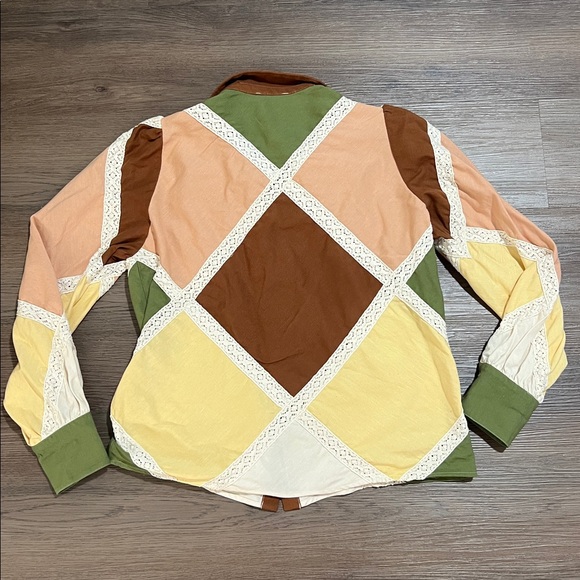 Sezane Claudio Shirt Pastel/ Multicoloured - Size 8 button down - Picture 5 of 5